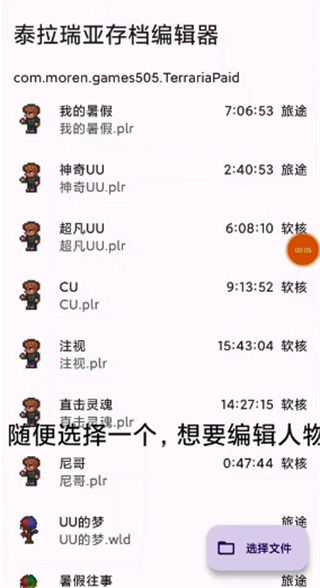 泰拉瑞亚存档编辑器手机版怎么用