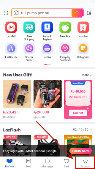 Lazada app怎么切换中文