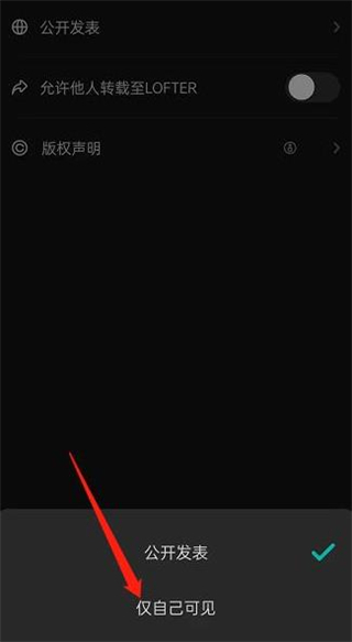 LOFTER如何设置仅自己可见?