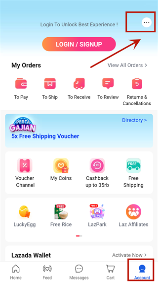 Lazada app怎么切换中文