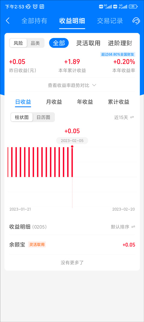 蚂蚁财富怎么看每天的收益