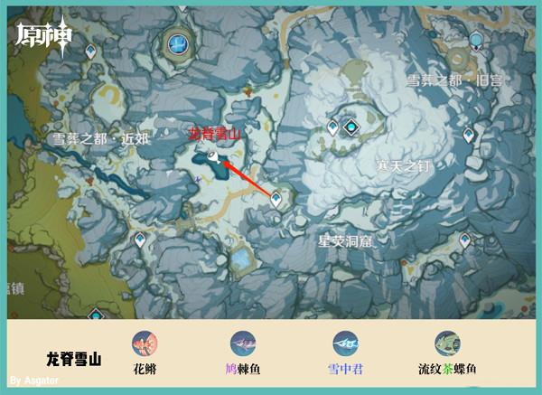原神体验服钓鱼地点分布图
