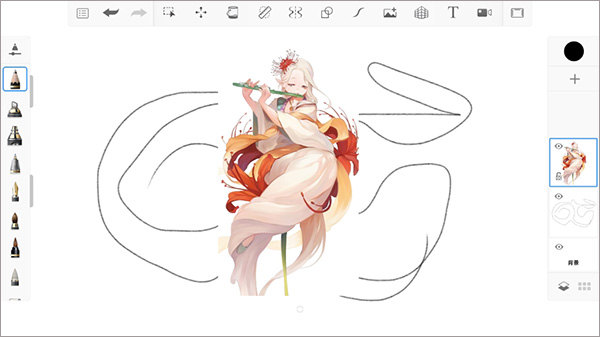 sketchbook怎么导入图片?